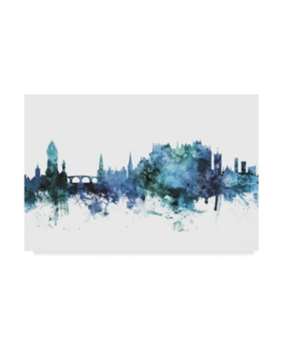 Trademark Global Michael Tompsett Stirling Scotland Skyline Blue Canvas Art In Multi