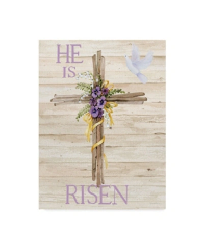 Trademark Global Kathleen Parr Mckenna Easter Blessing Saying Iii With Cross V2 Canvas Art In Multi