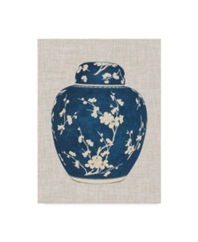Trademark Global Vision Studio Blue & White Ginger Jar On Linen I Canvas Art In Multi