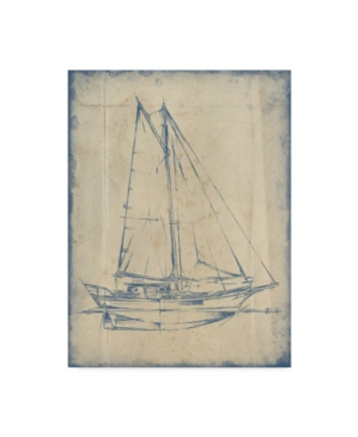 Trademark Global Ethan Harper Yacht Blueprint Iii Canvas Art In Multi
