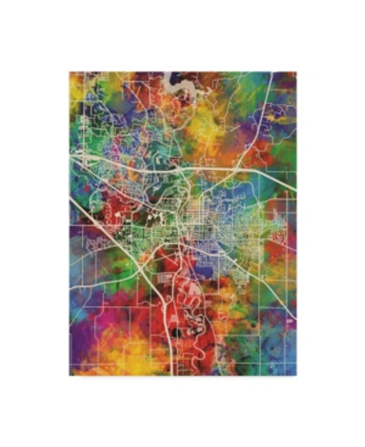Trademark Global Michael Tompsett Iowa City Map Canvas Art In Multi