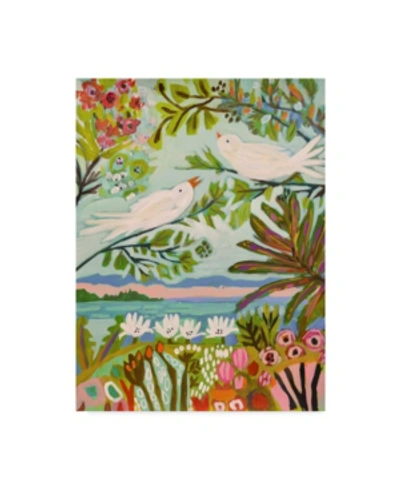 Trademark Global Karen Fields Birds In The Garden I Canvas Art In Multi