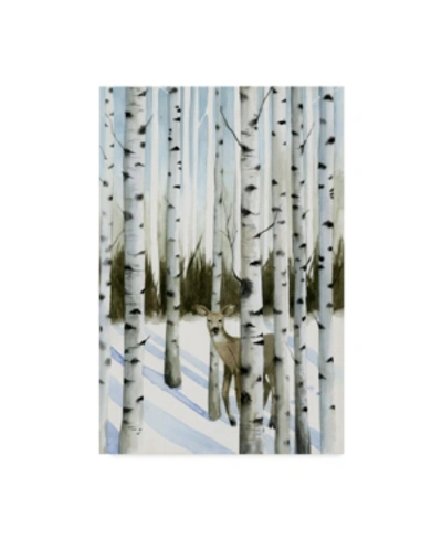 Trademark Global Grace Popp Deer In Snowfall Ii Canvas Art In Multi