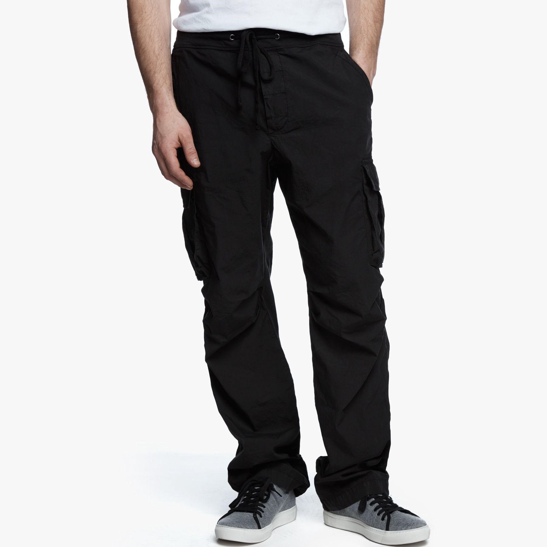 James Perse Stretch Poplin Cargo Pant - Online Exclusive In Black ...