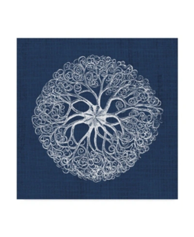 Trademark Global Vision Studio Sea Anemone On Indigo Ii Canvas Art In Multi