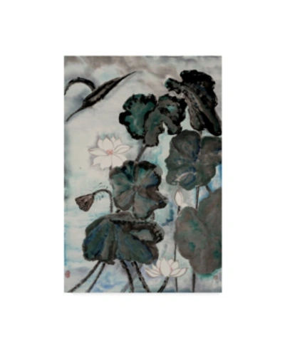 Trademark Global Nan Rae Ua Ch Lotus Study With Blue Green I Canvas Art In Multi