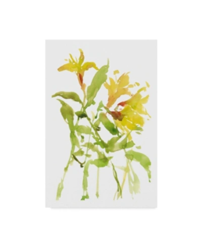 Trademark Global Melissa Wang Watercolor Lilies I Canvas Art In Multi