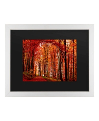 Trademark Global Philippe Sainte-laudy The Red Way Matted Framed Art In Multi