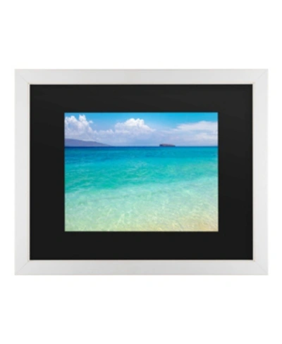 Trademark Global Pierre Leclerc Blue Beach Maui Matted Framed Art In Multi