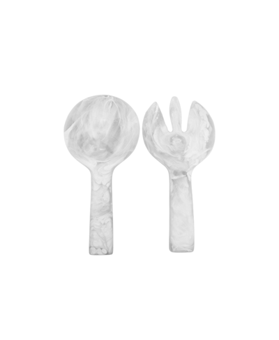 Nashi Home Jumbo Servers In White Swirl