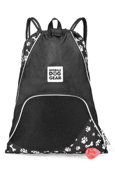 Mobile Dog Gear Dogssentials Drawstring Cinch Sack In Black