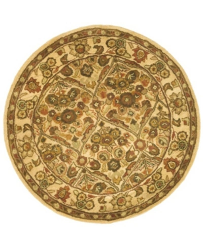 Safavieh Antiquity At51 Gold 3'6" X 3'6" Round Area Rug