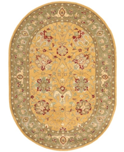 Safavieh Antiquity At21 Gold 7'6" X 9'6" Oval Area Rug