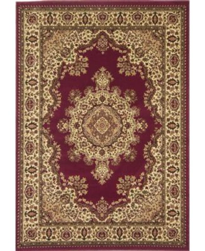 Km Home Closeout!  Umbria 1191 3'3" X 4'11" Area Rug In Burgundy