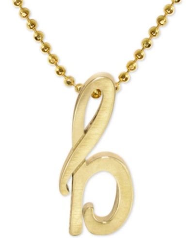 Alex Woo Scripted Initial 16" Pendant Necklace In 14k Gold In B