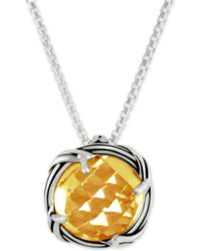 Peter Thomas Roth Citrine Adjustable Pendant Necklace (4 Ct. T.w.) In Sterling Silver In Orange