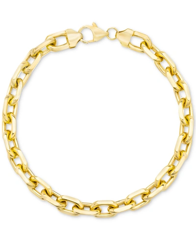Macy's Oval Rolo Chain Bracelet In 14k Gold Over Sterling Silver (also In Sterling Silver) In Gold Over Silver