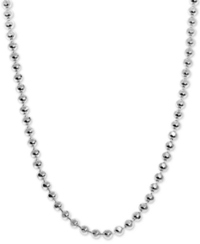 Alex Woo Beaded Ball Chain Necklaces In Sterling Silver