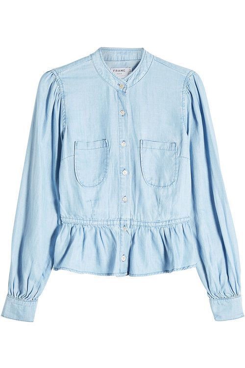 Frame Denim Shirt In Blue Modesens