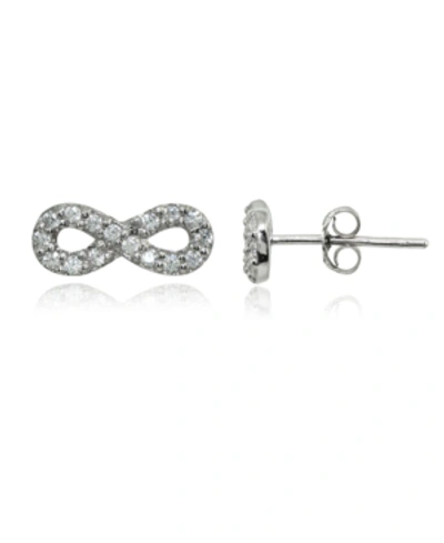 Giani Bernini Cubic Zirconia Infinity Symbol Stud Earring In Sterling Silver, 18k Rose Or Yellow Gold Over Sterlin