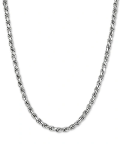 Macy's Men's Sterling Silver Necklace, 22" 4-1/2mm Rope Chain