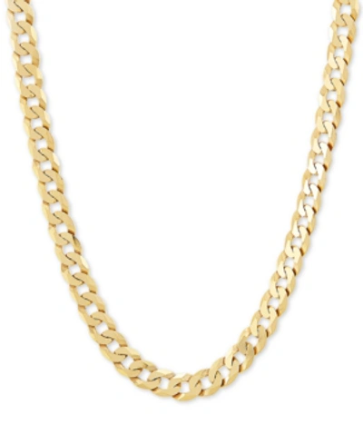 Macy's Curb Link Chain Necklaces In Sterling Silver Or 18k Gold Plated Sterling Silver In Gold Over Silver