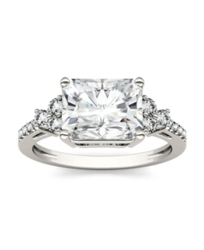 Charles & Colvard Moissanite Radiant Cut Engagement Ring 2-9/10 Ct. T.w. Diamond Equivalent In 14k White Gold