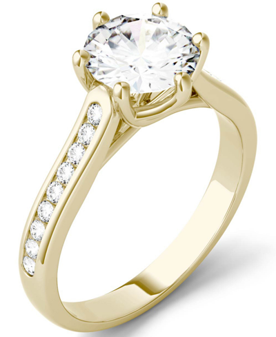 Charles & Colvard Moissanite Engagement Ring (1-5/8 Ct. T.w. Dew) In Gold