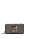 Christian Louboutin Panettone Crest-embellished Leather Wallet In Grey