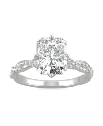 Charles & Colvard Moissanite Radiant Statement Ring 3-1/10 Ct. T.w. Diamond Equivalent In 14k White Gold