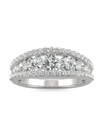 Charles & Colvard Moissanite Graduated Stone Band 1-1/2 Ct. T.w. Diamond Equivalent In 14k White Gold