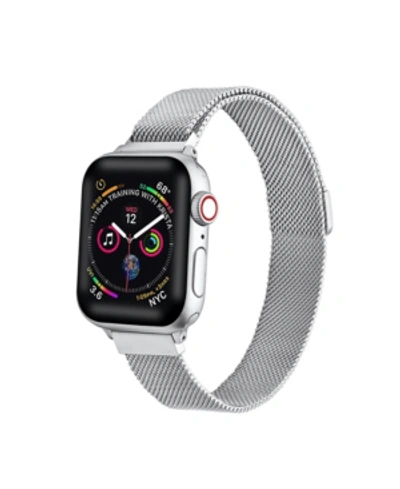 Posh Tech Men's And Women's Silver-tone Skinny Metal Loop Band For Apple Watch 38mm In Multi