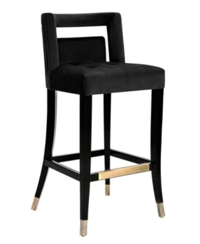 Tov Furniture Hart Velvet Counter Stool In Black