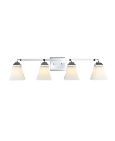 Jonathan Y Staunton 4-light Modern Cottage Led Vanity Light In Silver