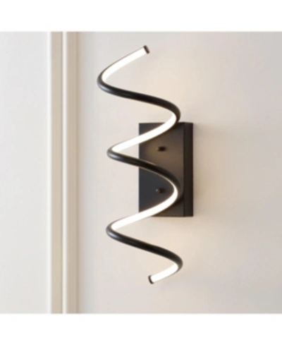 Jonathan Y Scribble 7" Modern Integrated Led Vanity Light Sconce In Black