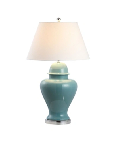 Jonathan Y Sagwa Modern Classic Led Table Lamp In Green