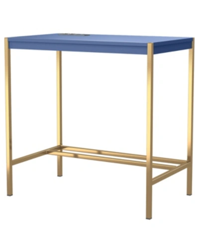 Furniture Of America Eldry Rectangle Writing Desk In Dark Blue