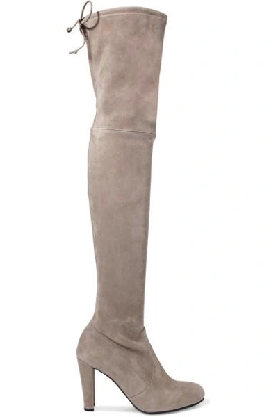 Stuart Weitzman Highland Stretch-suede Over-the-knee Boots