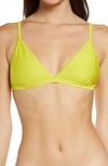 Seafolly Essentials Fixed Triangle Bikini Top In Citrus