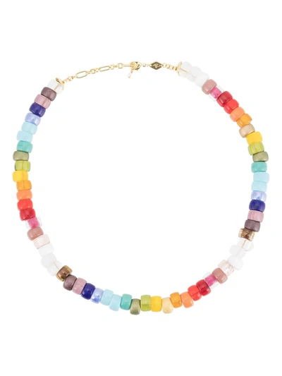 Anni Lu Women's Big Nuanua Gold-plated Resin; Glass And Pearl Necklace In Rainbow