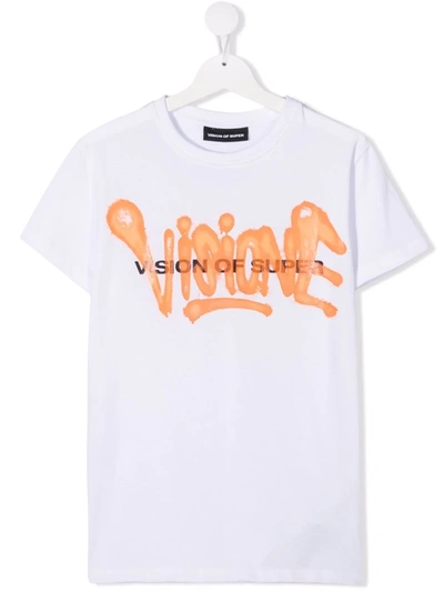 Vision Of Super Teen Graphic-print Cotton T-shirt In White