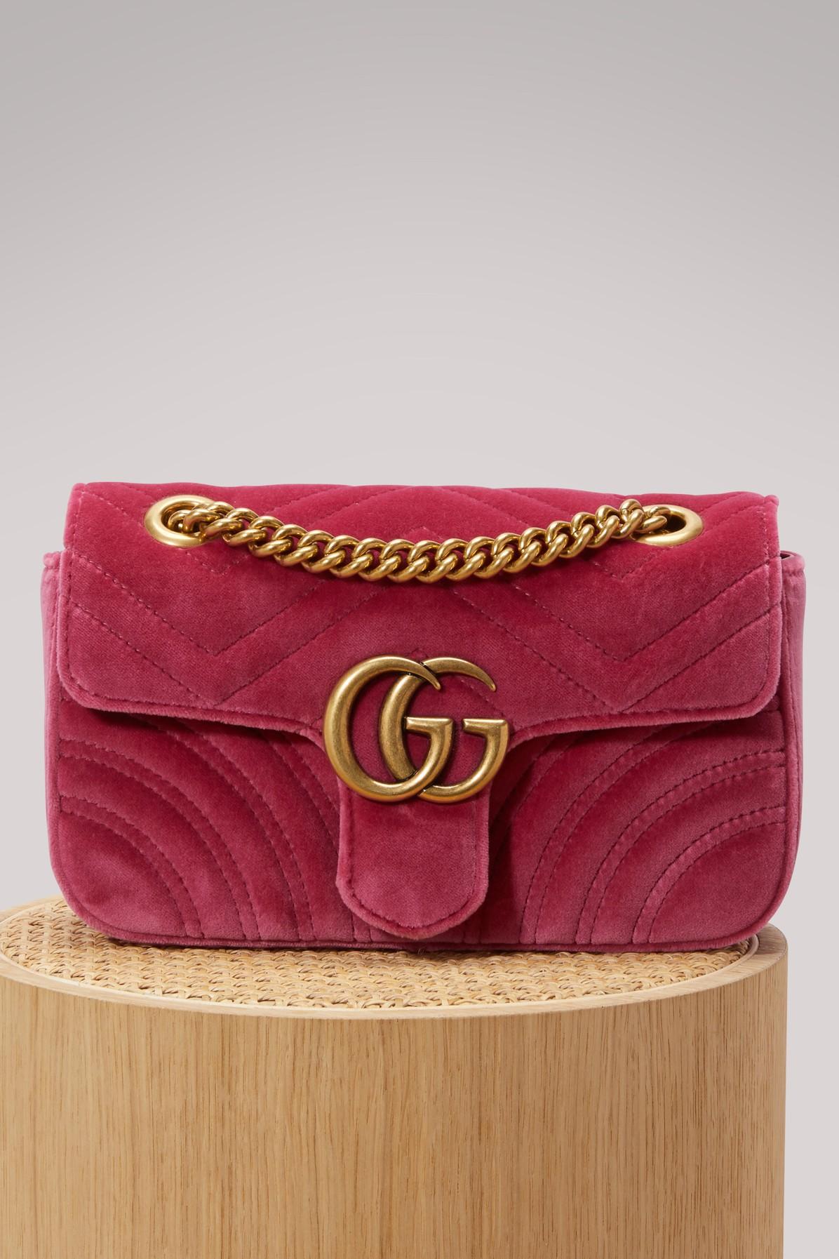 Gucci Gg Marmont Velvet Mini Bag | ModeSens