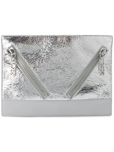 Kenzo Kalifornia Pochette In Silver