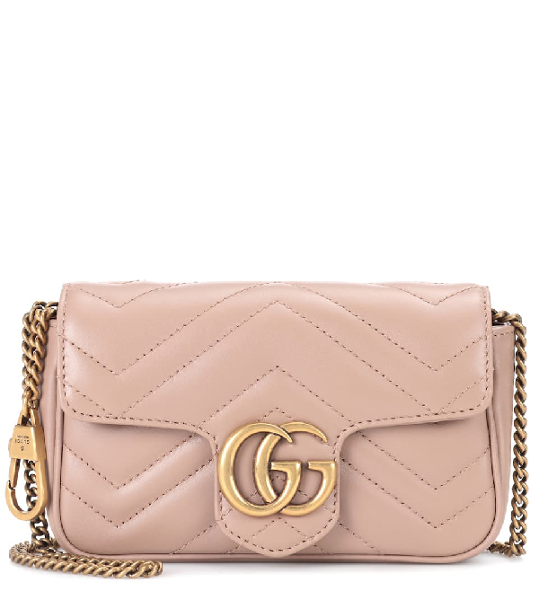 Gucci Gg Marmont MatelassÉ Leather Super Mini Bag In Pink | ModeSens