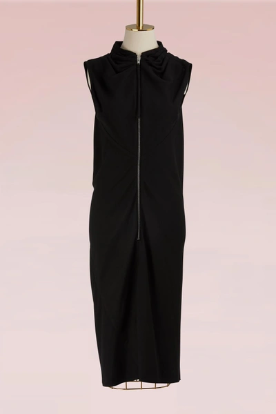 Rick Owens Bonnie Wool Blend Dress In Black
