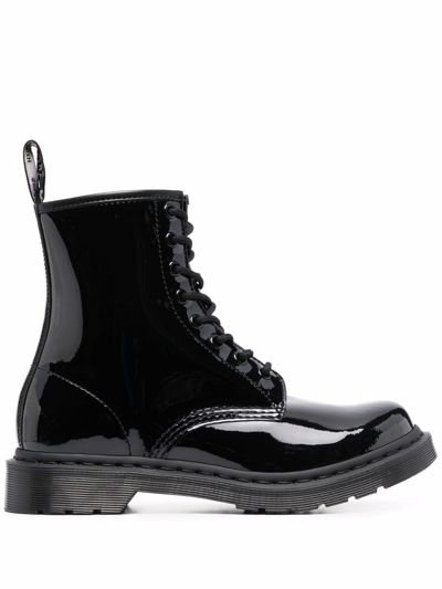 Dr. Martens' High-shine Ankle Boots In Black