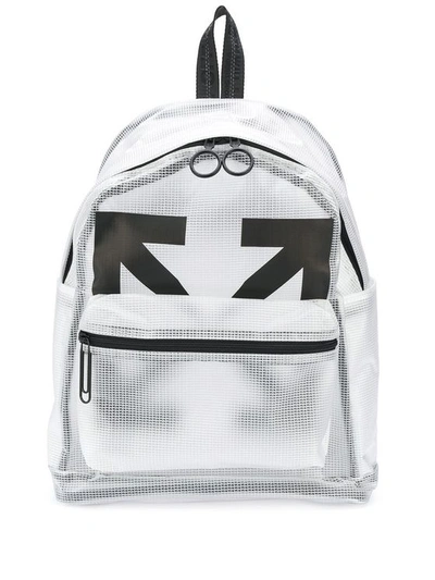 Off-white Arrow Pvc Backpack In White