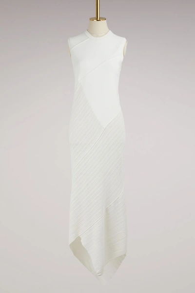 Proenza Schouler Asymmetrical Knit Dress In 00101 Off White