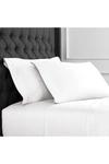 Melange King 600 Thread Count Cotton 2 Stripe Embroidered Sheet 4-piece Set In White