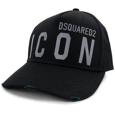 Dsquared2 Adjustable Men's Cotton Hat Baseball Cap  Icon In Black